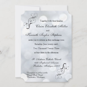 Lights Snow Glitzer Glitzern Einladung Hochzeit