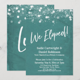 Lights Textured Wir haben Aquamarinen Empfang-Only Einladung