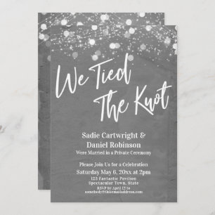 Lights Textured Wir tippten den Knoten Grauen Empf Einladung