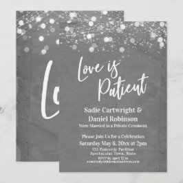 Lights Texturierte Liebe ist Patient Gray Empfang Einladung