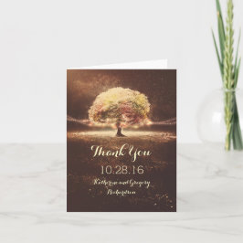 Lights Tree Hochzeit im Herbst Vielen Dank Karten