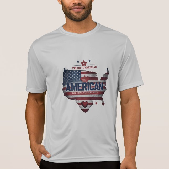 Lightweight USA Flag Map Shirt (Vorderseite)
