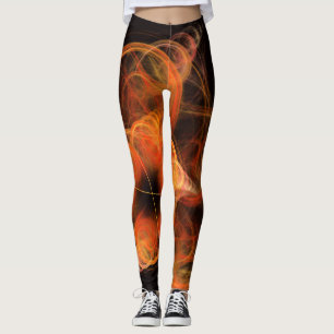 Lightworks Abstrakte Kunst Fraktal der feurigen En Leggings