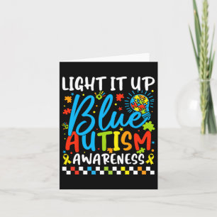Lighup Blue Autismus Bewusstsein Rätsel Männer Fra Karte