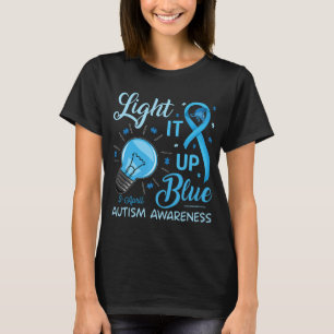Lighup Blue Autismus Bewusstsein Rätsel Männer Fra T-Shirt
