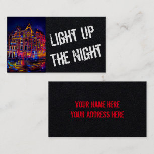 Lighup of Night 2 - Vivid Color Business Card Visitenkarte