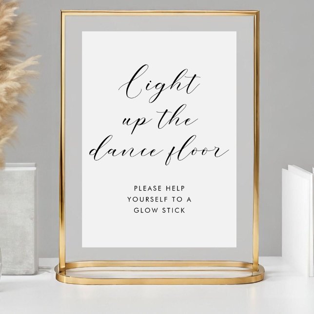 Lighup the Dance Floor Wedding Glow Stick Sign Sockelschild (Von Creator hochgeladen)
