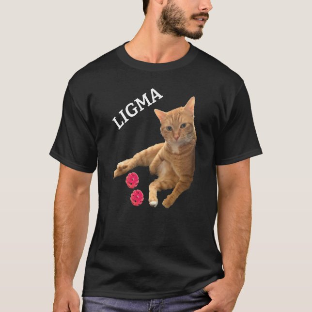 Ligma Joke Cat mit Spielzeug T-Shirt (Vorderseite)