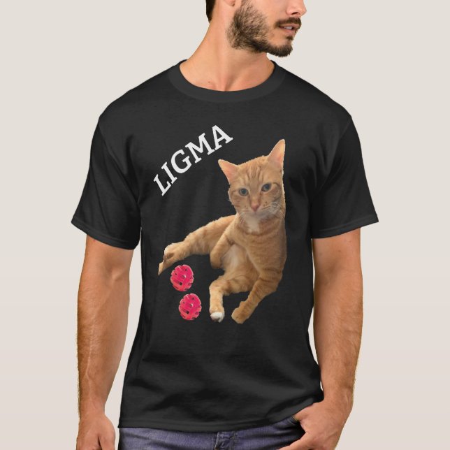 Ligma Joke Cat mit Spielzeug T-Shirt (Vorderseite)