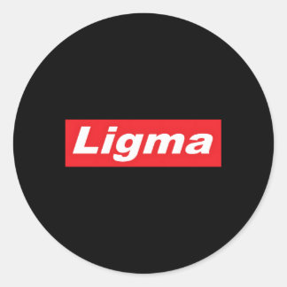 Ligma Red Box dank Memes Runder Aufkleber