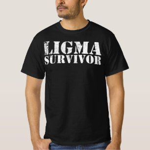 Ligma Überlebender - feuchtes Meme rotes T-Shirt