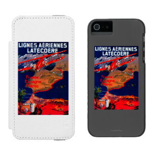 Lignes Aeriennes Latecoere Vintages Plakat Incipio Watson™ iPhone 5 Geldbörsen Hülle