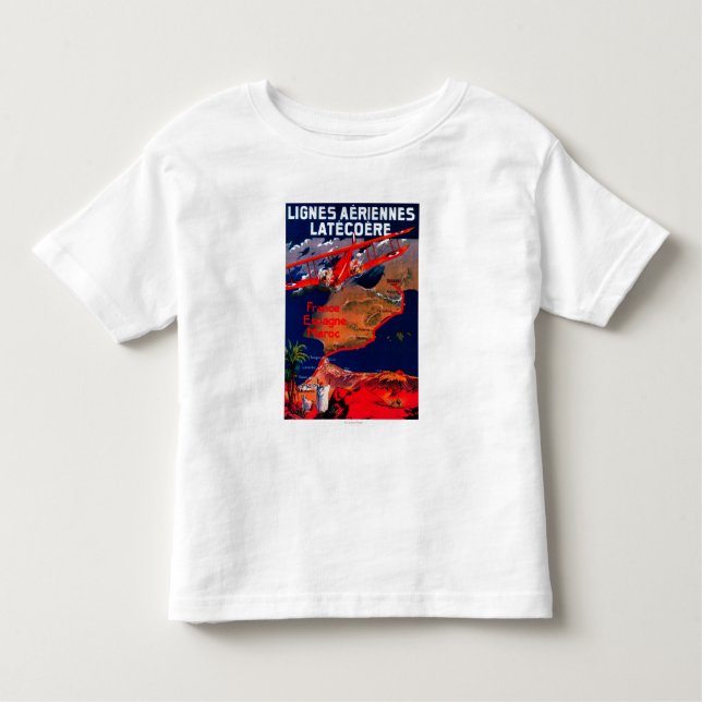 Lignes Aeriennes Latecoere Vintages Plakat Kleinkind T-shirt (Vorderseite)