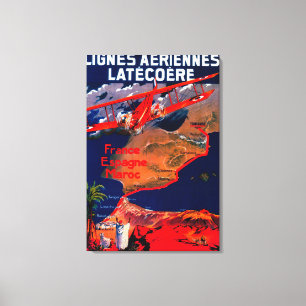 Lignes Aeriennes Latecoere Vintages Plakat Leinwanddruck