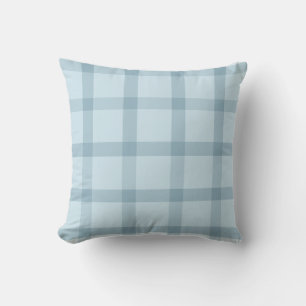 Ligth Blue Checkered Pillow Kissen