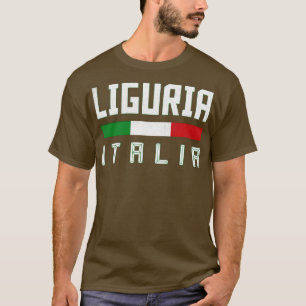 Liguria Italia Italien Typografie Design T-Shirt