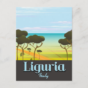 Liguria Italytravel poster Postkarte