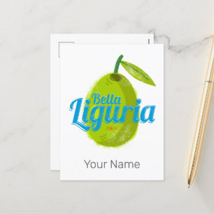 Liguria Retro Olivenweg Italien Vintager Urlaub So Feiertagspostkarte