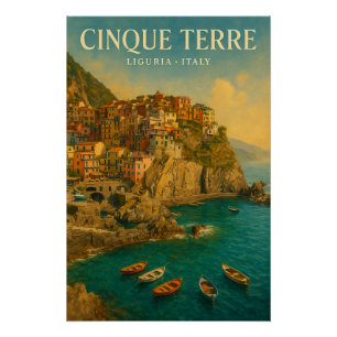 Ligurien – Italien Reise Poster