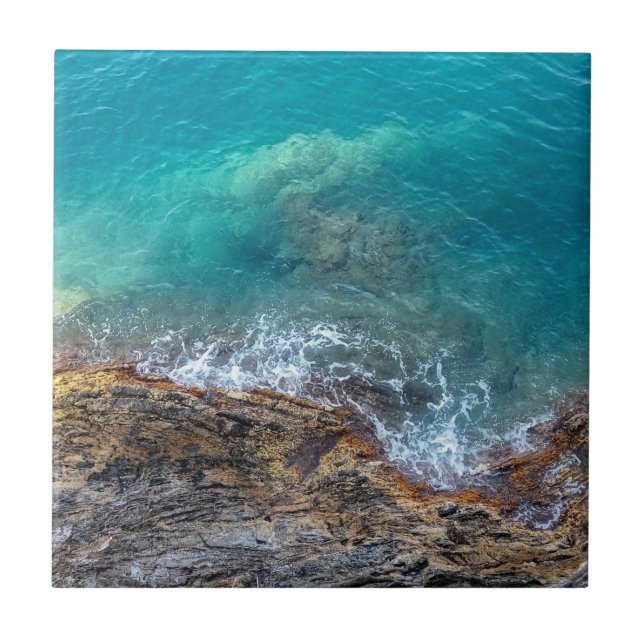 Ligurische Wellen (klein) Fliese (Vorderseite)