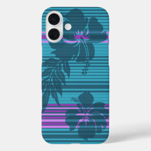 Lihue Hibiscus Stripe Hawaiian iPhone 16 Plus Hülle