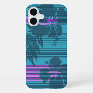 Lihue Hibiscus Stripe Hawaiian iPhone 16 Plus Hülle
