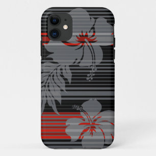 Lihue Hibiskus-Streifen hawaiisches iPhone 5Cases iPhone 11 Hülle