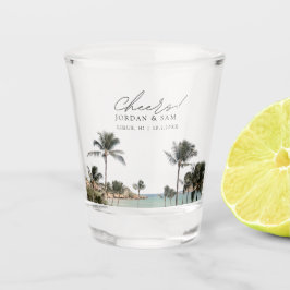 Lihue Kauai Foto Gastgeschenk Hochzeit Cheers Shot Schnapsglas