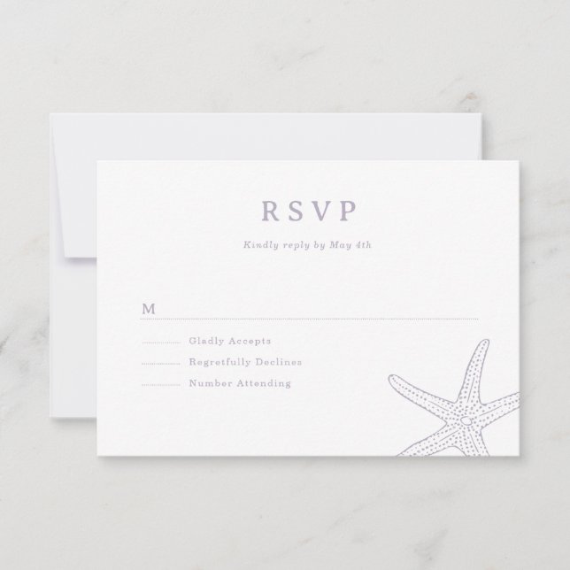 Lihue Wedding RSVP Karte (Vorderseite)