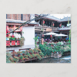 Lijiang, China, Altstadtkarte Postkarte