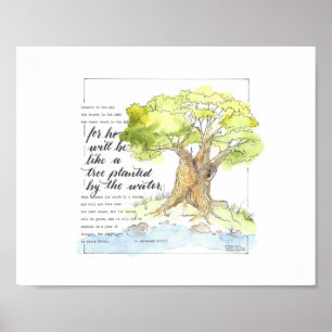 "Like a Tree Planted by the Water" - Wall Art Poster