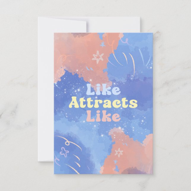 Like attracts Like, Motivational, Positive Quote Dankeskarte (Vorderseite)