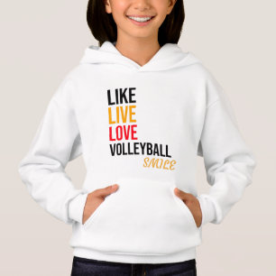 Like, Live, love volleyball, Smike Hoodie