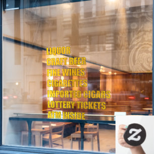 Likör Craft Beer Feine Weine Zigarren Lotto Geldau Fensteraufkleber