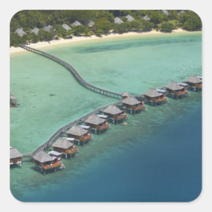 Likuliku Lagoon Resort, Malolo Island, Fidschi Quadratischer Aufkleber