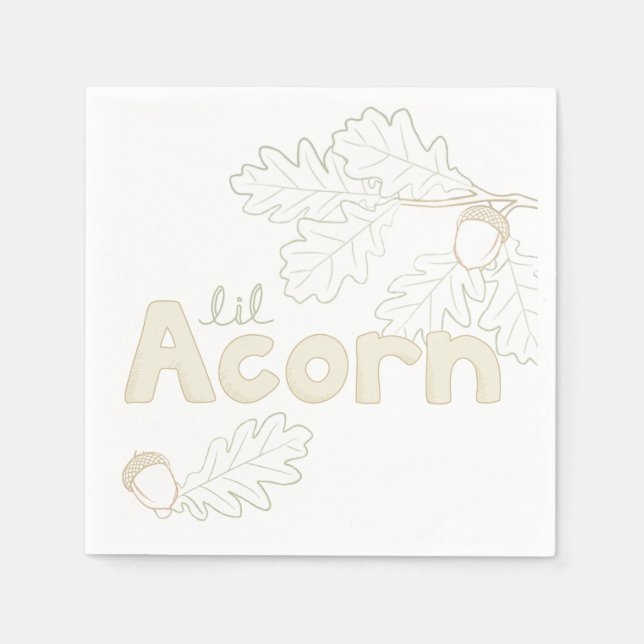 Lil Acorn Sketch Baby Dusche Serviette (Vorderseite)