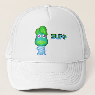 Lil Alien Gangster sagt: "Sup?" Truckerkappe