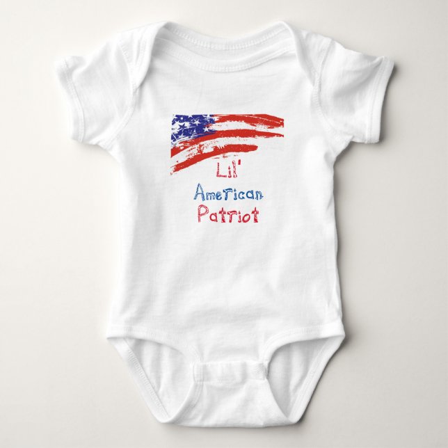 Lil Amerikaner-Patriot Baby Strampler (Vorderseite)