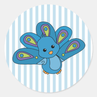 Lil' Baby Peacock Runder Aufkleber