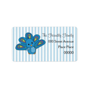 Lil Baby-Pfau Adressaufkleber
