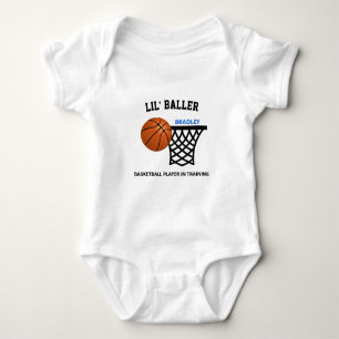 Lil' Baller Basketball-Spieler in der Schulung Cus Baby Strampler