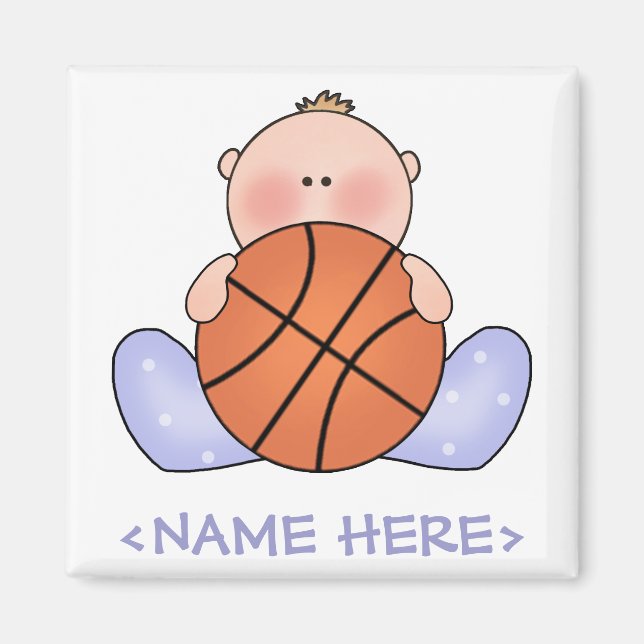 Lil Basketball Baby Boy Magnet (Vorne)