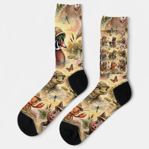 Lil' Bayou Explorers Tiere Pattern Socken