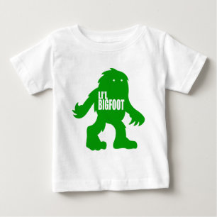LI'L BIGFOOT entzückendes Logo - niedliches grünes Baby T-shirt