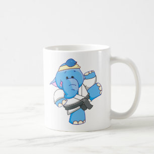 Lil blaues Elefant-Karate Kaffeetasse
