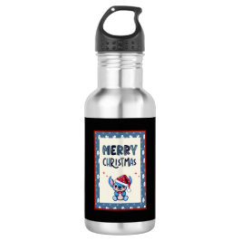 Lil Blue Süsse sagt "Frohe Weihnachten" Edelstahlflasche