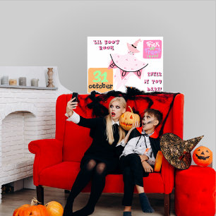 Lil Boo' Ghost Kids Room Pastell Halloween Décor Poster