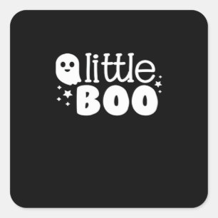 Lil Boo Halloween im Vintage-Stil Quadratischer Aufkleber