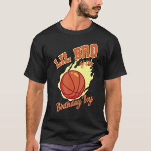 Lil Bro des Geburtstags Boy Basketball Family Bday T-Shirt
