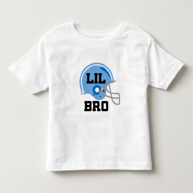 Lil Bro Football Helmet Geschenk Idee Kleinkind T-shirt (Vorderseite)